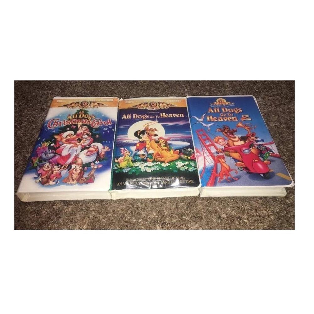 All Dogs Go To Heaven VHS Trilogy 3 Movies